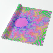 Neon Rainbow Sunburst Geschenkpapier (Ungerollt)