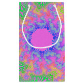 Neon Rainbow Sunburst Kleine Geschenktüte (Rückseite)
