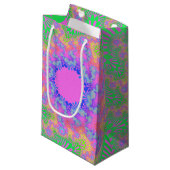 Neon Rainbow Sunburst Kleine Geschenktüte (Vorderseite Schrägansicht)