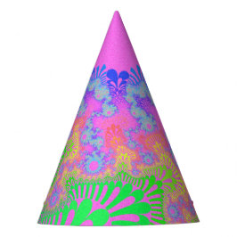 Neon Rainbow Sunburst Partyhütchen