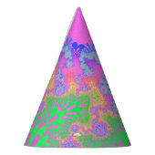 Neon Rainbow Sunburst Partyhütchen (Links)