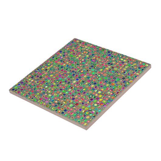 Neon Rainbow Textured Mosaic Tiles Pattern Fliese (Seite)
