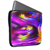 Neon Rainbow Tornado Waves of Multicolor Lila Laptopschutzhülle (Vorne Rechts)