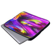 Neon Rainbow Tornado Waves of Multicolor Lila Laptopschutzhülle (Vorne Knopf)