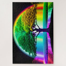 Neon Rainbow Tree of Life Puzzle