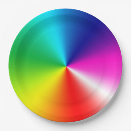 Neon Rainbow Vortex Pappteller