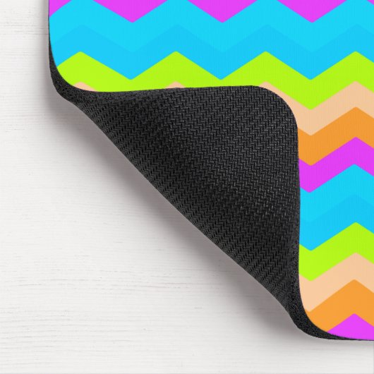 Neon Rainbow Zigzag Mousepad (Ecke)