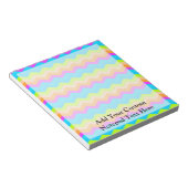 Neon Rainbow Zigzag Notizblock (angewinkelt)