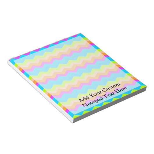 Neon Rainbow Zigzag Notizblock (angewinkelt)