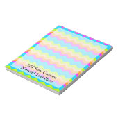 Neon Rainbow Zigzag Notizblock (Rotiert)