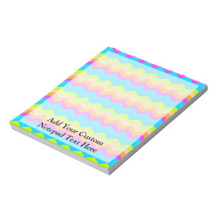 Neon Rainbow Zigzag Notizblock