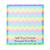 Neon Rainbow Zigzag Notizblock (Vorderseite)