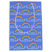 Neon Rainbows Gift Bag (Denim Blue) Mittlere Geschenktüte (Vorderseite)