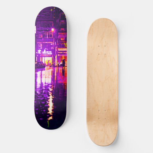 Neon Rainey Street Skateboard Deck (Vorderseite)