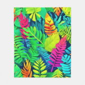 Neon Rainforest Fantasy Fleecedecke (Vorderseite)