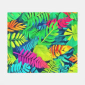 Neon Rainforest Fantasy Fleecedecke (Vorderseite (Horizontal))
