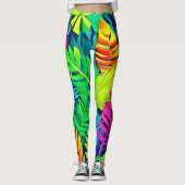 Neon Rainforest Fantasy Leggings (Vorderseite)