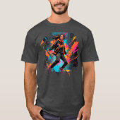 Neon Rebellion: Lebhafter Chaos-T - Shirt (Vorderseite)