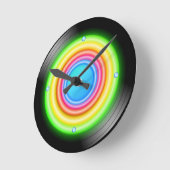 Neon Record Runde Wanduhr (Winkel)