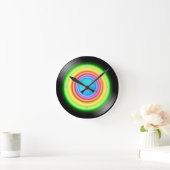Neon Record Runde Wanduhr (Zuhause)