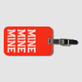 Neon Red Bold Mine Funny Luggage Tag Gepäckanhänger (Vorderseite (Horizontal))