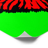 Neon Red Frilled Nackenechard Poster (Ecke)