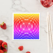 Neon Red Glob Fraktal Serviette (Beispiel)