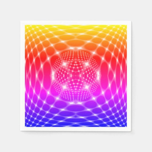 Neon Red Glob Fraktal Serviette (Vorderseite)