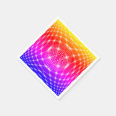 Neon Red Glob Fraktal Serviette (Ecke)