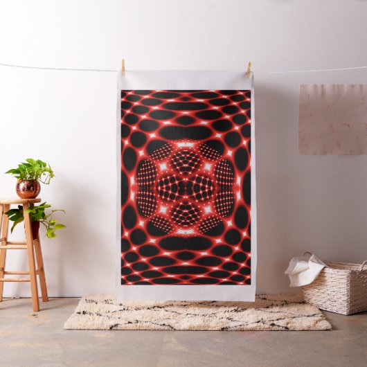 Neon Red Glob Fraktal Stoff (Beispiel)