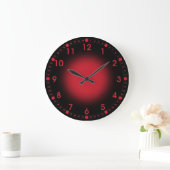 Neon Red Große Wanduhr (Zuhause)