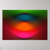 Neon Red Pink Orange Green Abstrakt Poster (Vorne)