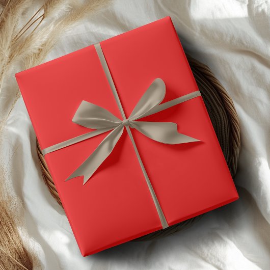 Neon Red Solid Color | Classic | elegant Geschenkpapier