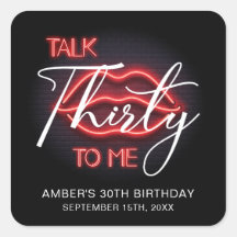 Neon Red Thirtieth Birthday Party