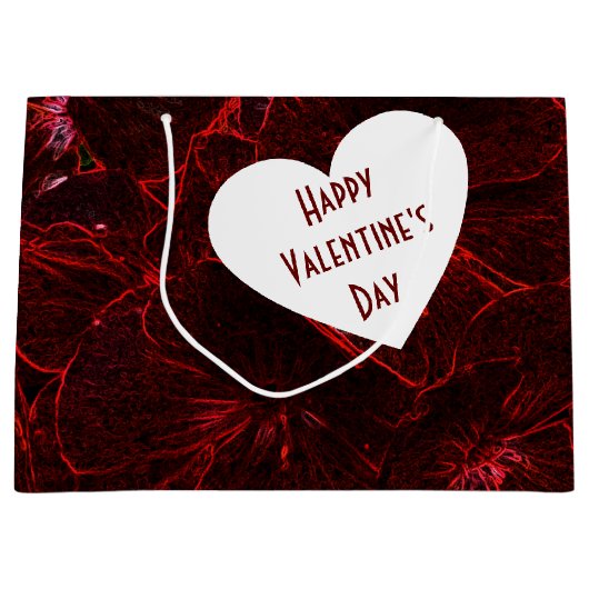 Neon Red Violas Große Geschenktüte (Vorderseite)