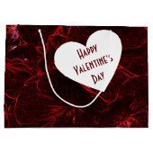 Neon Red Violas Große Geschenktüte (Rückseite)