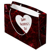 Neon Red Violas Große Geschenktüte (Rückseite Schrägansicht)