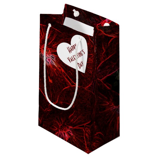 Neon Red Violas Kleine Geschenktüte (Vorderseite Schrägansicht)