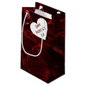 Neon Red Violas Kleine Geschenktüte (Rückseite Schrägansicht)