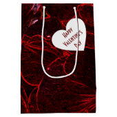 Neon Red Violas Medium Gift Bag Mittlere Geschenktüte (Rückseite)