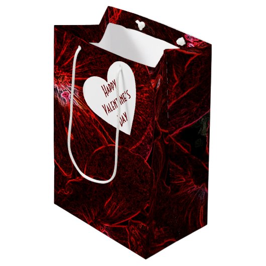 Neon Red Violas Mittlere Geschenktüte (Vorderseite Schrägansicht)