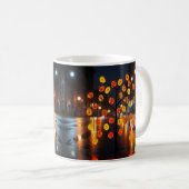 Neon-Regen Stadtlichter Kaffeetasse (VorderseiteRechts)