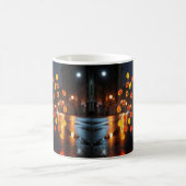 Neon-Regen Stadtlichter Kaffeetasse (Mittel)