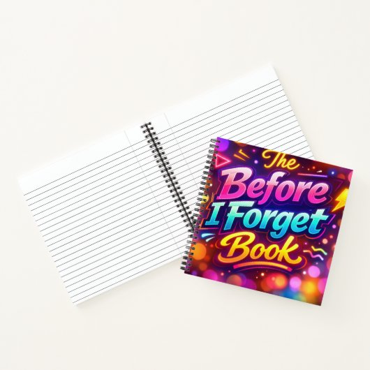Neon-Regenbogen-Abstrakt mit lustigem Text Notizblock (Innenseite)