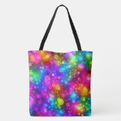 Neon-Regenbogen-Bokeh-Lichter Abstract Tasche (Rückseite)