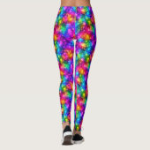 Neon-Regenbogen-Bokeh-Lichter abstrakt Leggings (Rückseite)
