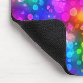 Neon-Regenbogen-Bokeh-Lichter abstrakt Mousepad (Ecke)