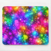 Neon-Regenbogen-Bokeh-Lichter abstrakt Mousepad (Vorne)