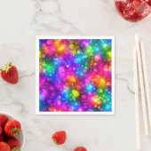 Neon-Regenbogen-Bokeh-Lichter abstrakt Serviette (Beispiel)