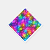 Neon-Regenbogen-Bokeh-Lichter abstrakt Serviette (Ecke)